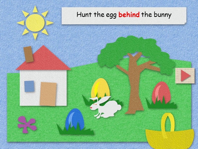 Hunt the egg behind the bunny